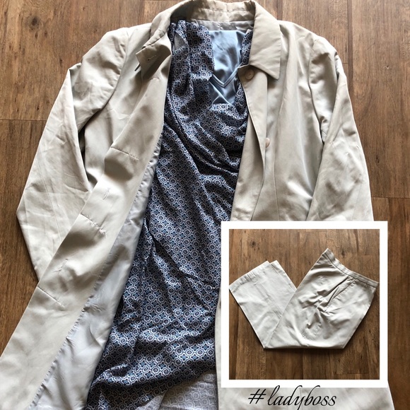 Ladies 2-Piece Long Jacket & Cropped Pant Suit - Picture 4 of 8